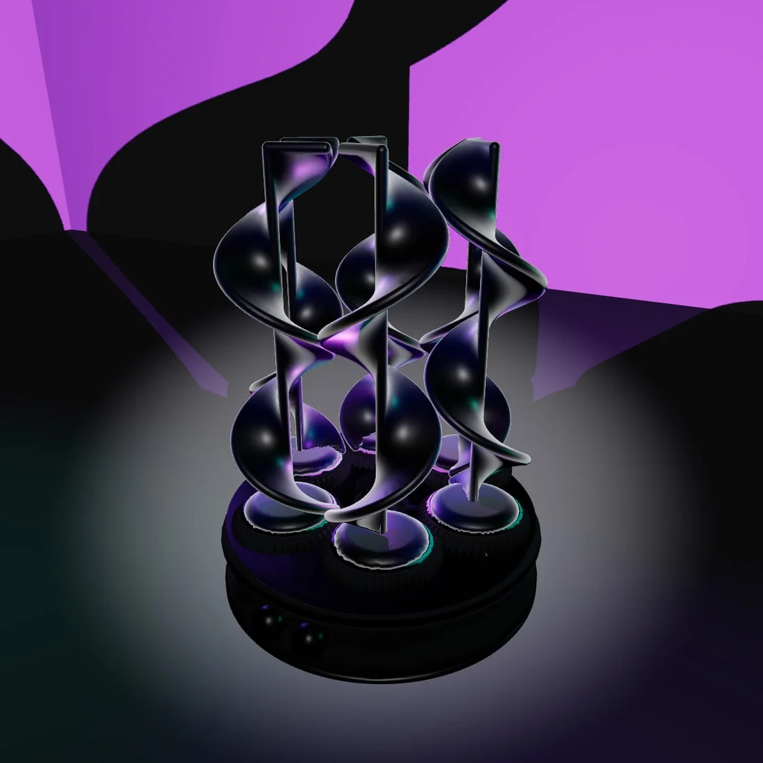 FlowMo Helixspirale – Blau-Lila-Schwarz